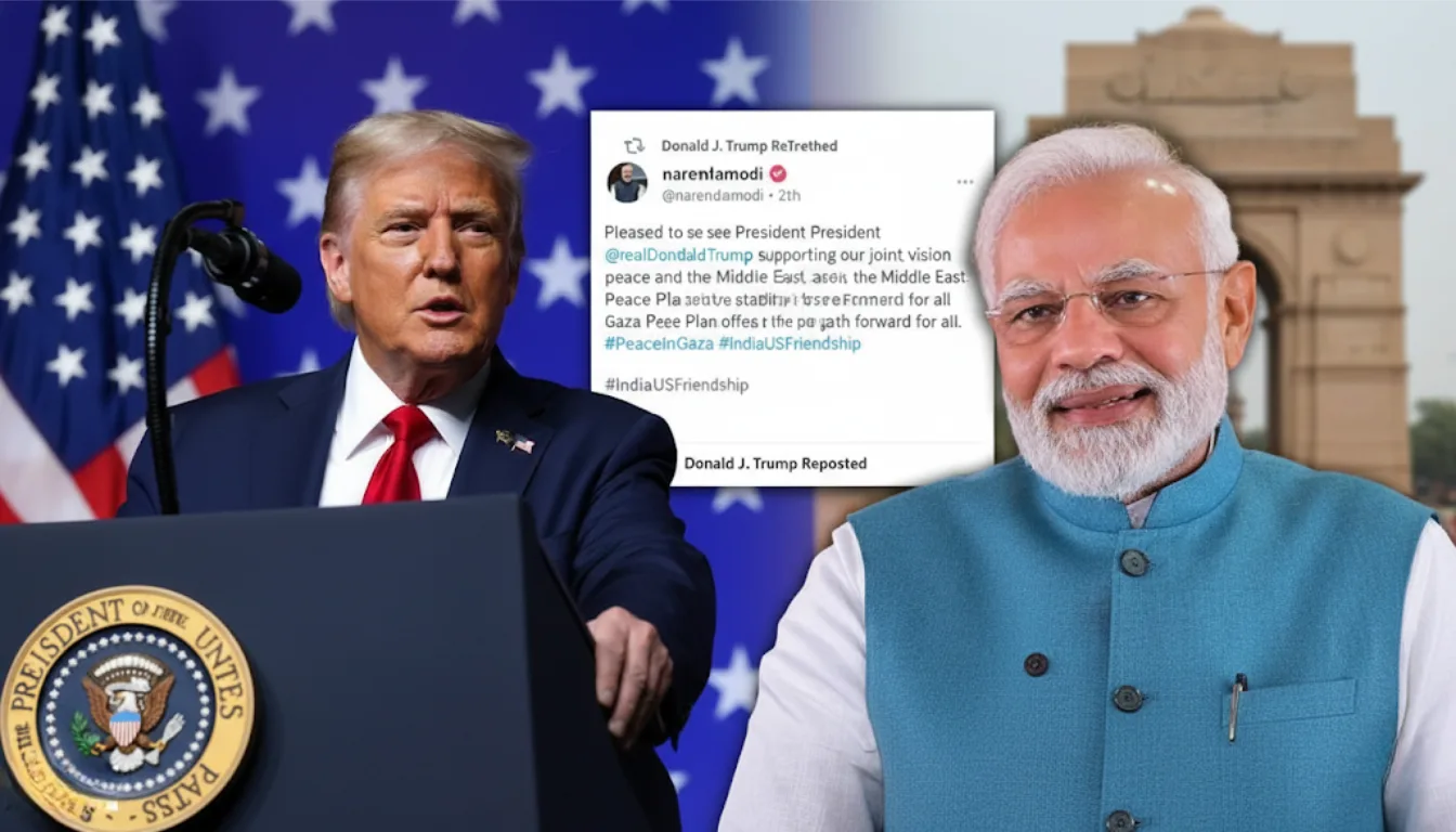 Trump Reposts Modi’s Post on Gaza Peace Plan