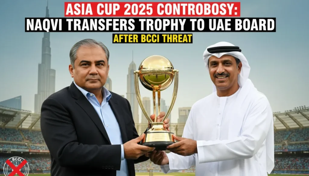 Asia Cup 2025 Controversy: Naqvi Transfers Trophy to UAE Board After BCCI Threat