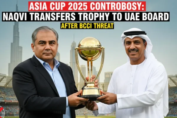 Asia Cup 2025 Controversy: Naqvi Transfers Trophy to UAE Board After BCCI Threat Asia Cup 2025 Controversy: Naqvi Transfers Trophy to UAE Board After BCCI Threat