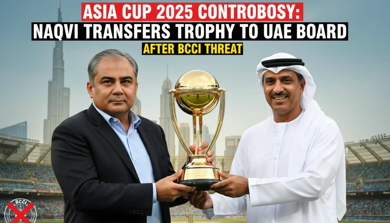 Asia Cup 2025 Controversy: Naqvi Transfers Trophy to UAE Board After BCCI Threat