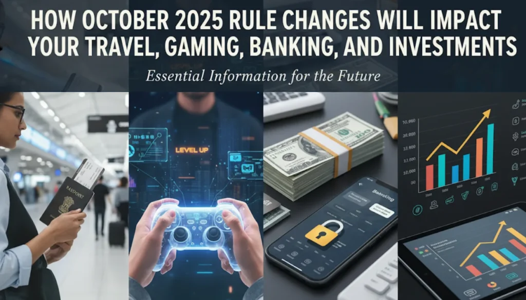 How October 2025 Rule Changes Will Impact Your Travel, Gaming, Banking, and Investments
