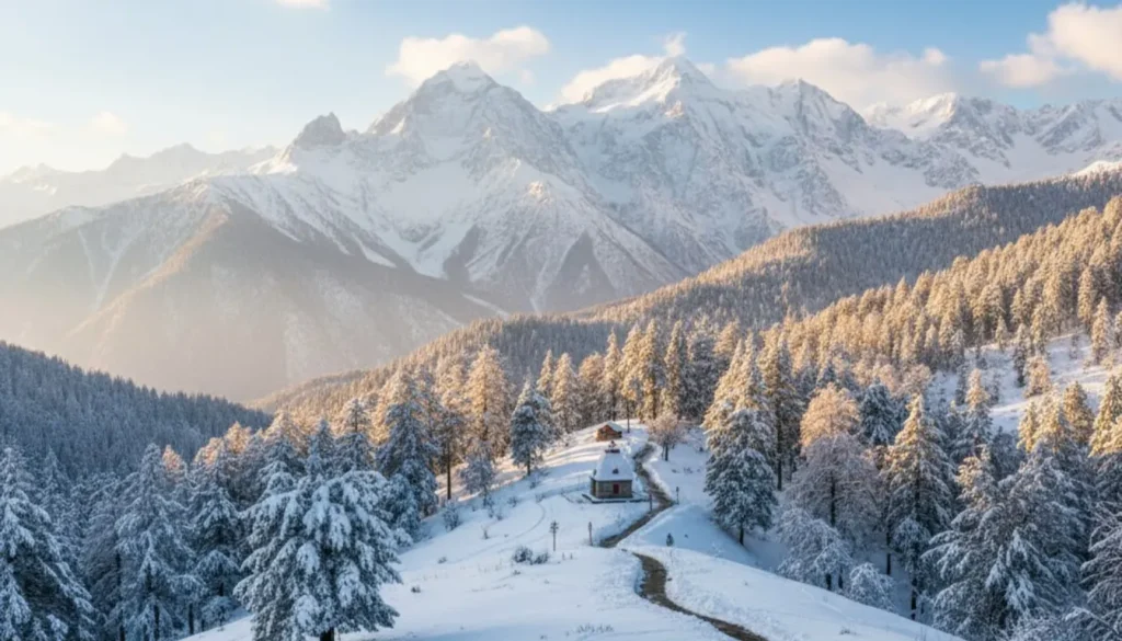 Chopta with snowfall