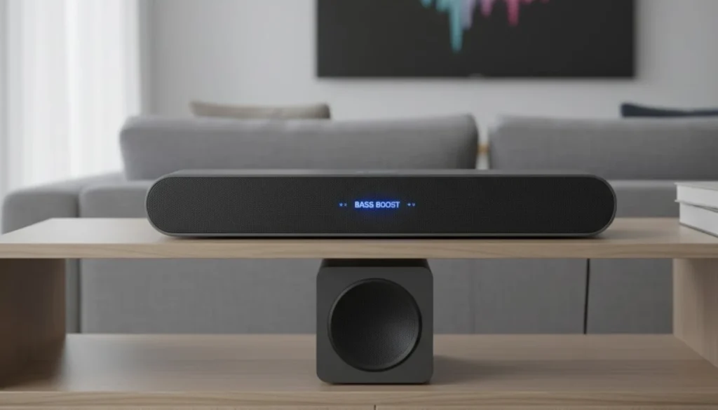 Compact Soundbar with Bass Boost